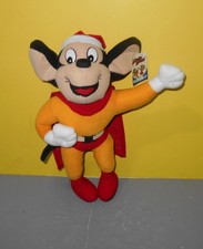 2003 A&A Mighty Mouse Santa Claus Hat Christmas 14" Plush Doll Terrytoons w/ Tag