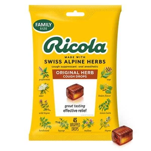 Ricola Original Herb Cough Drops, Cough Suppressant / Oral Anesthetic, 45 Count - Picture 1 of 8