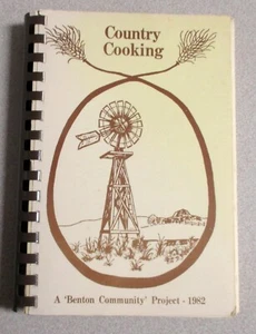 VTG. BENTON, KANSAS KS COMMUNITY COOK BOOK , 1982, ANDOVER, TOWANDA ADS - Picture 1 of 6