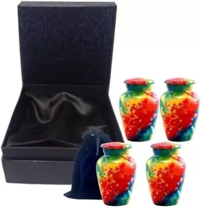 Juego de recuerdo de urna para adultos Tiedye cremación para cenizas 4 200 lb con estuche y bolsa de terciopelo - Imagen 1 de 9