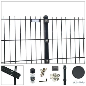 Doppelstabmattenzaun 8/6/8 Profi Set - Farbe Höhe Länge wählbar Gartenzaun - Bild 1 von 12