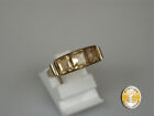 Ring; Women's Ring, 14 Carat Gold, 3x Citrine, Socket with Ornaments
