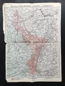 Die deutsche Sprachgrenze im Elsass und Lothringen, Ravenstein, Hildburghausen - Bild 1 von 3
