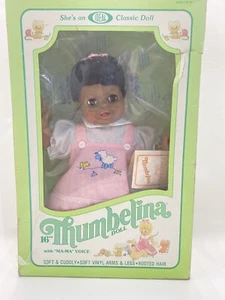 Ideal African American Thumbelina Vinyl Doll Vintage New Old Stock 1982 1394-6 - Picture 1 of 10