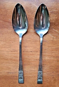 Oneida Community Silver Plate Flatware CORONATION Serving Table Spoon 8 1/4" CAN - Picture 1 of 5