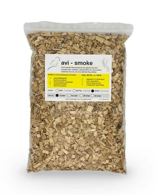 3 Liter Räucherspäne GROB Räuchermehl Buche Räuchern avi-smoke DHL/KP Versand