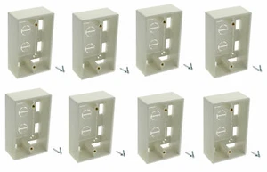 Paquete de 8 unidades de una sola caja de montaje de conexiones de montaje en superficie de 1 velocidad cable placa de pared - Imagen 1 de 3