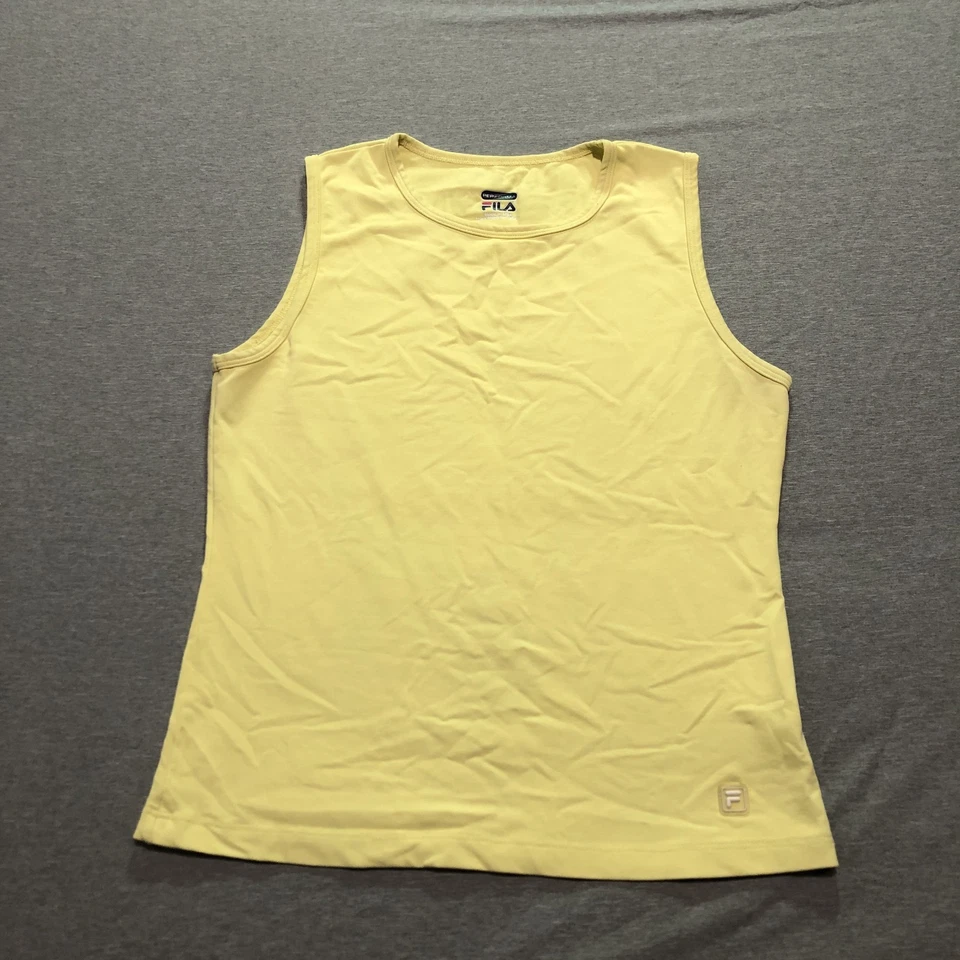 Camisa Fila Para Mujer Mediana Elastizada Delicada Femenina Entrenamiento Salón Gimnasio Ropa Amarilla Foto 1 de 4