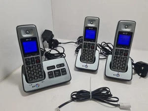 BT 2500 Trio triple digital cordless answering machine phone set - Zdjęcie 1 z 5