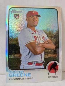Hunter Greene 2022 Topps Heritage High Number #694 Chrome Refractor /673 Rookie - Picture 1 of 2