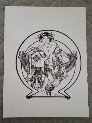 Alphonse Mucha Impressão de sua CÂMERA FOTOGRÁFICA E MULHER - Imagem 1 de 2