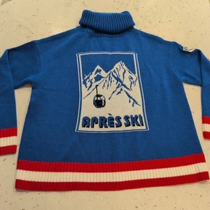 KRIMSON KLOVER Women's Turtleneck Pullover Ski Knit Sweater Blue Size Small - Picture 1 of 11