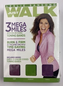 Just Walk (DVD, 2012) Leslie Sansone includes 3 toning bands( New )Free Shipping - Imagen 1 de 5