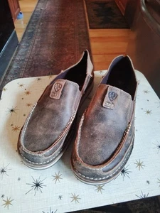 Ariat Men's Cruiser Vintage Brown Bomber Slip-On Shoes 10023208 Size 10.5 D - Picture 1 of 4