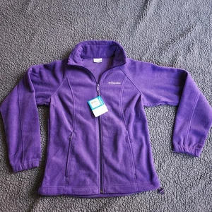 NEU Columbia Benton Springs lila Fleecejacke mit durchgehendem Reißverschluss vorne Größe Small - Bild 1 von 8