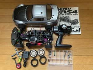 JUNK HPI Nitro RS4 4WD RC Radio Control Car Chassis Body Radio Control Set - Picture 1 of 6