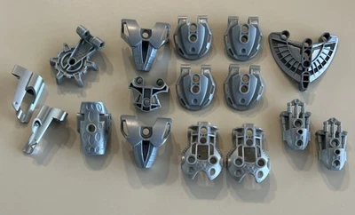 乐高 Bionicle 多种尺寸/类型盔甲 - 珍珠浅灰色/银色 批量 A — 第 1/3 张图片