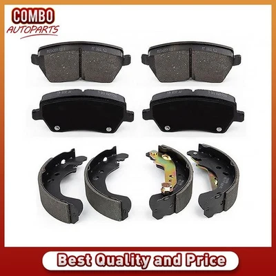 Juego de pastillas de freno de disco delanteras traseras para Nissan Micra 2005-2007 zapata de freno de tambor Foto 1 de 4