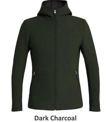 NUEVA Sudadera con Capucha de Lana con Cremallera Completa Salewa Sarner S/M/L Para Hombres Hecha en Italia Gris/Verde/Negro Foto 1 de 4