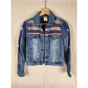 Disney Marvel Jean Jacket Size S America Chavez Dr Strange EUC Cowgirl Denim - Picture 1 of 9