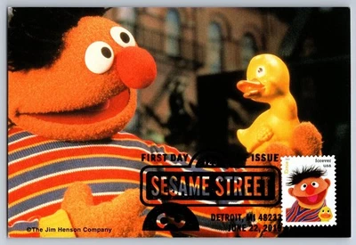 #5394b Sesame Street Ernie FDC Maxi Card w/Pictorial Cancel - Image 1 of 2
