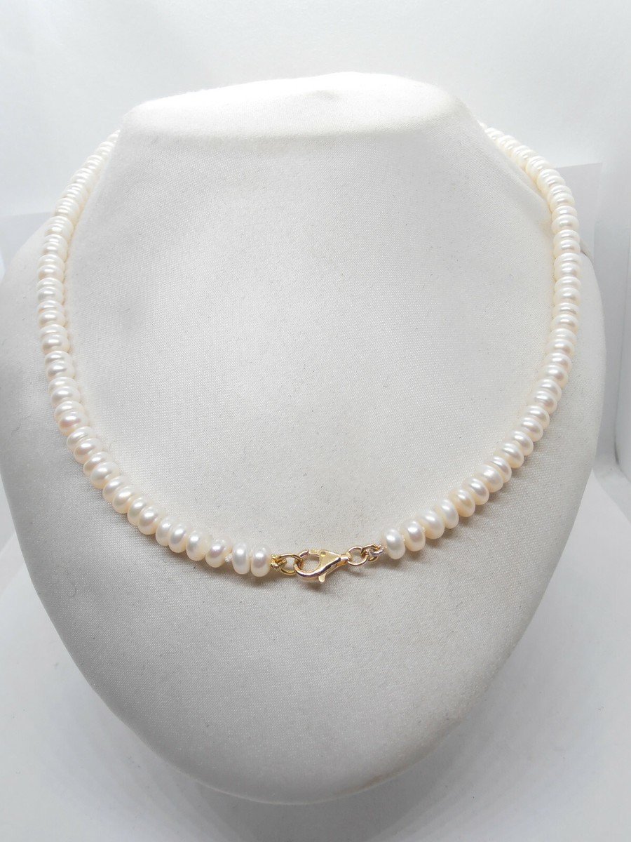 Collana Girocollo Perle Bianche FULU AUTUMN - Stile Barocco Per Donna - Foto 5