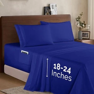Elegant Comfort Luxury 1500 Premium Hotel Quality Microfiber 4-Piece Sheet Se... - Picture 1 of 8