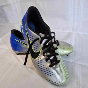 Nike Football Boots Mercurial Voloce III Neymar Size 8.5 Blue Silver - Picture 1 of 7