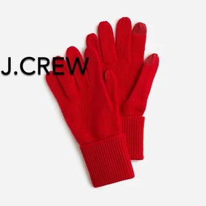 (NEW) Women’s J.Crew Cardinal Cashmere Touch-Screen Gloves - Size: OS (One Size) - Picture 1 of 9
