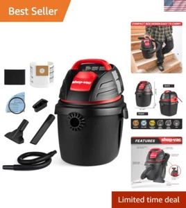 Lightweight 2.5 Gallon Wet Dry Vacuum – Complete with Long Hose and Accessories - Picture 1 of 12