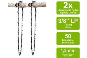 2 Ripping chaînes adapté pour Stihl 015 | 35cm 3/8LP 50M 1,3mm
