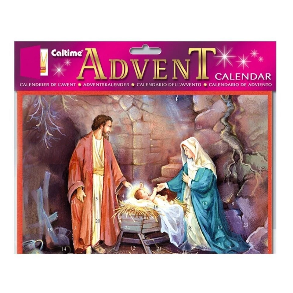 Caltime Traditional Nativity Scene [with red envelope] - 19.5 x 24.5 c - Image 1 of 1
