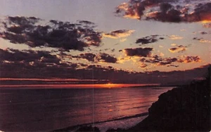 Ocean Sunset California Postcard Posted 1959 - Picture 1 of 2