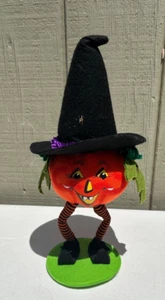 ANNALEE 20l3 Large Pumpkin Head w Hat & Tag 13 inches tall - Picture 1 of 6