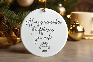 Thank You Christmas Ornament, Personalized Name, Keepsake, Appreciation Gift - Picture 1 of 1