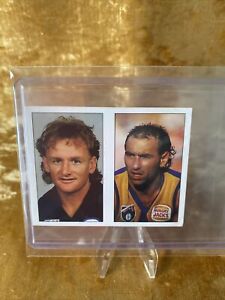 AFL Football 94 Sticker #123A  & 123B Peter Matera, Craig Bradley All Aust