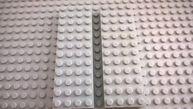 Lego Plates 2 Pieces 4202 Light Gray New 4x12 Plate Thick Star Wars Space Pirates