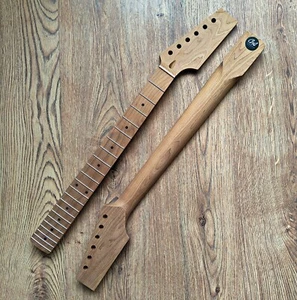 Stratocaster Roasted Maple Guitar Neck Stainless Steel Unfinished Paddle - Picture 1 of 9