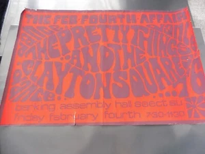The Pretty Things + The Clayton Squares 1966 UK CONCERT POSTER MOD PSYCH - Picture 1 of 5