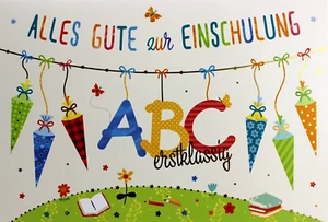 Gutsch Verlag Karte zur Einschulung Schulanfang Grußkarte Glückwunschkarte ABC - Bild 1 von 5