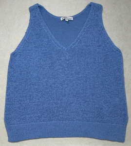 Sportscraft Women's Light Blue Linen Blend Knit Sleeveless Vest Size L - Picture 1 of 6