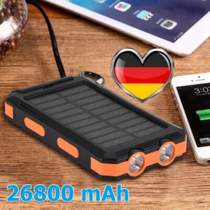 TOP Solar Powerbank Outdoor - 26800mAh - Ladegerät Batterie LED 2 USB Akku - Zdjęcie 1 z 20