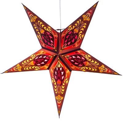 HOMETOWN EVOLUTION, INC. Ganesha Purple Star Light Lamp Lantern with 12 Foot Cord Included