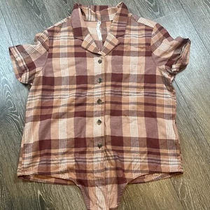 Kuhl Plaid Short Sleeve Button Up Shirt Women’s Size Small Outdoor Fall Colors - Picture 1 of 6