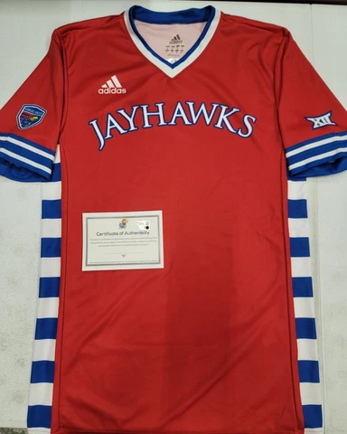 30530 Adidas KANSAS JAYHAWKS Authentic Team Issued S/S SOCCER JERSEY RED New Cover