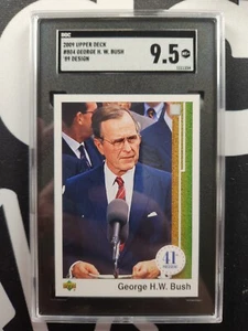 2009 Upper Deck George H.W. Bush #804 '89 Design SSSP SGC 9.5 MINT+ SUPER RARE!! - Picture 1 of 2