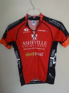 Vintage Asheville NC Cycling Biking Jersey Shirt Men XS MADE in USA by VOLER - Picture 1 of 5