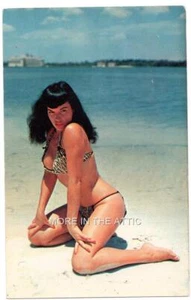BETTY PAGE OF BUNNY YEAGER FAME ORIG VINTAGE UNUSED PINUP GLAMOUR POSTCARD #6 - Bild 1 von 1