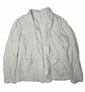 Old Navy Blazer Jacket Stripped Long Sleeve Color Ivory Size S 100% Cotton - Picture 1 of 6