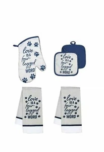   Home Collection  "Love is a four- legged word" Kitchen 5pc Set - Picture 1 of 1